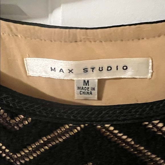 Max Studio Black Flapper Lace Fringe Shift Dress 
Retro 20's Art Deco Gatsby - Picture 4 of 9